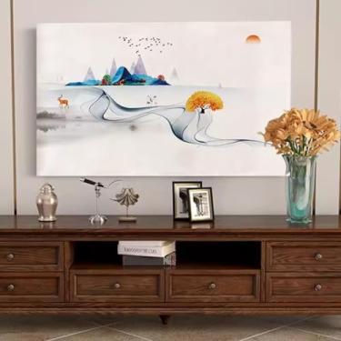 Imagem de Capa protetora universal para TV interna de 32 a 80 polegadas para tela LCD LED protetora protetora à prova de poeira para pendurar/mesa quarto sala de estar decoração4||65 polegadas