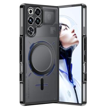 Imagem de Fhyeugfy Capa magnética fina para celular Red Magic 11 Pro/Red Magic 11 Pro+ [compatível com MagSafe[à prova de choque de grau militar] preta