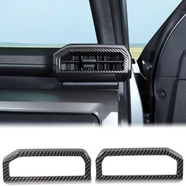 Imagem de Moldura de acabamento de saída de ar lateral do painel do carro compatível com Toyota Tacoma 2024-2026 e 4Runner 2025 2026, painel central painel inferior painel de ar condicionado ventilação A/C