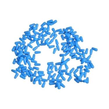 Imagem de Boias De Pesca Ovais Azuis De Borracha 100pcs, Acessórios Anti-emaranh