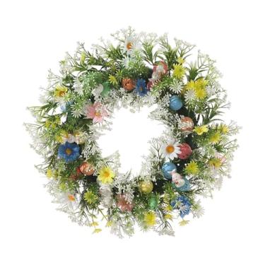 Imagem de Fenteer Guirlanda de Páscoa Criativa E Artificial para Porta de Entrada com Decoração de Coelhinho E Ovo Na Primavera.
