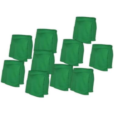 Imagem de Kit 10 Short Saia Juvenil Helanca Verde Bandeira - Del France, 12