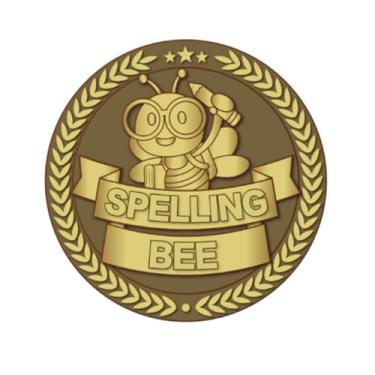 Imagem de Kenning 20 medalhas de ouro de favo de mel de 5 cm de ortografia para prêmios de ortografia B medalhão com favo de mel a granel medalhas de vencedor de ouro com fita de pescoço para crianças adultos