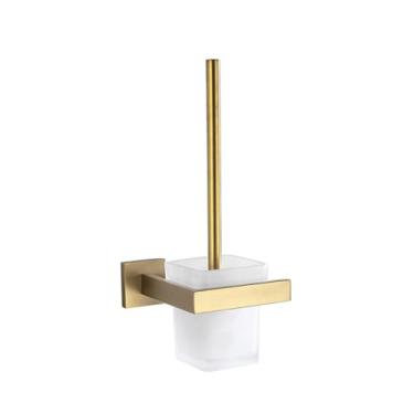 Imagem de Barra de toalha dourada escovada, suporte de papel higiênico, gancho para toalhas, saboneteira, escova de vaso sanitário, acessórios de banheiro, ferragens, escova de vaso sanitário