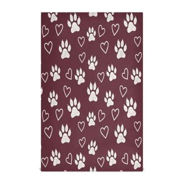 Imagem de Wassud Panos de prato de cozinha com estampa de pata 1 pacote de panos de prato macios com laço para pendurar toalha de mão super absorvente de secagem rápida toalhas de chá de mesa decorativas 71 x