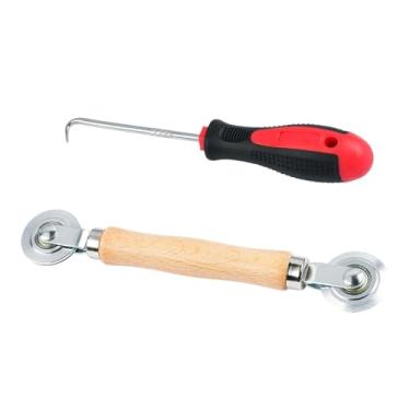 Imagem de MotiveTech Ferramenta para Enrolar Telas de Proteção para Janelas, Profissional e Fácil de Usar, Ferramenta de Substituição para Instalação de Telas em Portas e, L