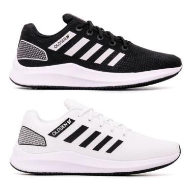 Imagem de Kit 2 Tenis Feminino Masculino Para Academia Caminhada Leve Macio - Ol