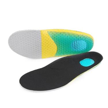 Imagem de THJKUPO Palmilhas de corrida macias ortopédicas de espuma de silicone para homens e mulheres, almofada de suporte para sapatos esportivos, pé chato no tornozelo (grande)