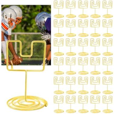 Imagem de 30 peças centrais de futebol para mesa, decoração de poste de gol de campo, decoração de mesa de futebol, suporte de fotos, suportes de números de mesa de festa, suportes para jogos para artigos de