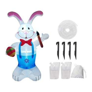 Imagem de Fancyes inflável de Páscoa para decoração de jardim com luzes de LED, ideal para festas...