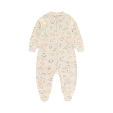 Imagem de Macacão De Manga Longa Com Zíper Para Bebês Meninos E Meninas De 0 a 1