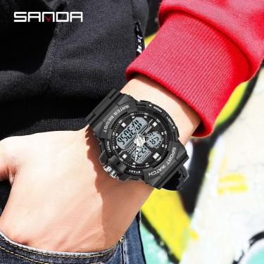 Imagem de Relógio Design Militar Sanda De Quartzo A Prova D` água