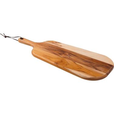 Imagem de Tábua Para Pão Tramontina Provence Em Madeira Teca Fsc Com Cabo 48x19 Cm Tramontina