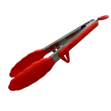 Imagem de Pegador Pinça Multiuso De Silicone Com Trava E Pé De Apoio 34cm