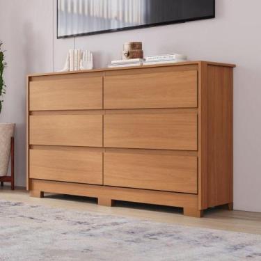Imagem de Cômoda 6 Gavetas Layla Casa 812 Cinamomo