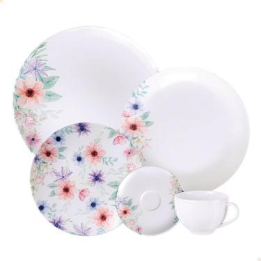Imagem de Aparelho De Jantar Tramontina Floratta Em Porcelana Decorada 20 Peças 96589024