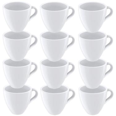 Imagem de 12 Xícaras Expresso Tramontina Paola Em Porcelana Branca 95 Ml 96600126