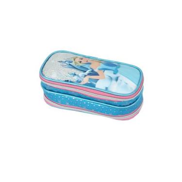 Imagem de Estojo Escolar Duplo Penal Princesa Gelo - Denlex