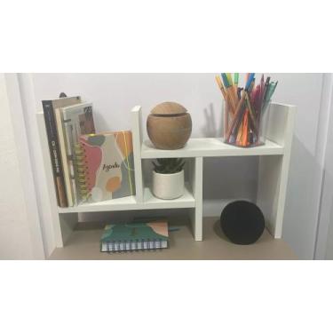 Imagem de NICHO ORGANIZADOR MESA BANCADA AJUSTAVEL MDF 15mm BRANCO - VERBENI PLA