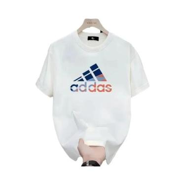 Imagem de Camiseta Masculina Slim Fit De Algodão Verão 2025 Manga Curta Gola Red