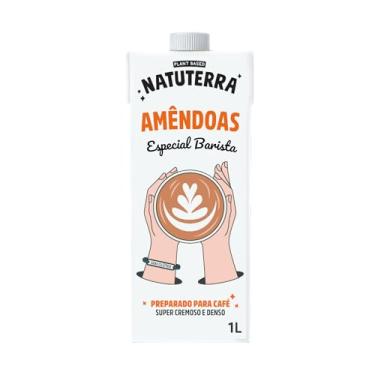 Imagem de Natuterra Leite Vegetal Barista de Amêndoas 1L | Bebida de Amêndoas sem Açúcar, Lactose, Colesterol, Glúten e Livre de Soja, Baixo em Calorias | 100% Plant Based