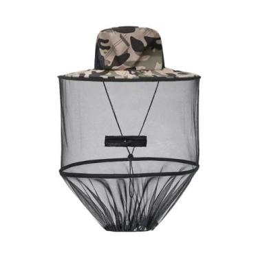 Imagem de Boné Unissex Para Pesca Ao Ar Livre Com Rede Mosquiteira Oculta E Prot