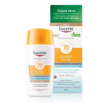 Imagem de Eucerin Protetor Solar Fluido Facial Cor Média FPS70 50ml - sem marca