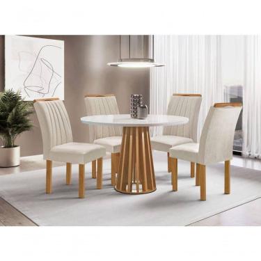 Imagem de Sala De Jantar 4 Cadeiras C Vidro 1,0m - Dublin - Sky Móveis