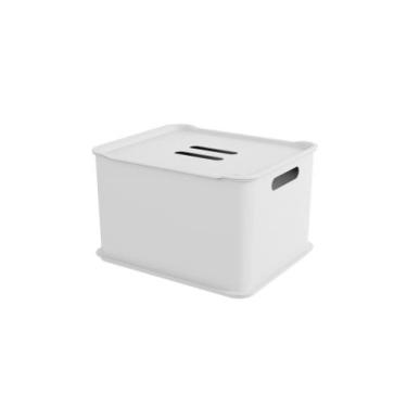 Imagem de Cesta Coza Fit Com Tampa Ultra (22L) 38 x 31,6 x 23,4 cm, Branco
