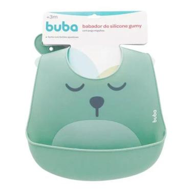 Imagem de Babador Silicone Buba Impermeável Pega Migalhas Gumy Verde