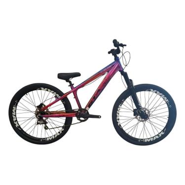 Imagem de Bicicleta 26 Gta Rebel Camaleão Freeride Single Aro Vmaxx Freio a Disco Pneu Flame Preto-Unissex