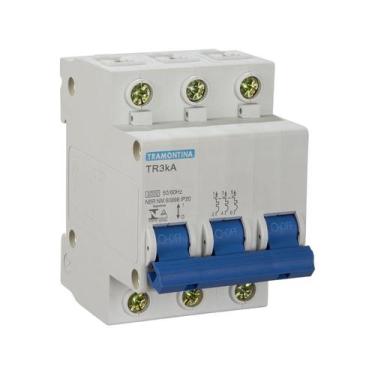 Imagem de Disjuntor Tripolar 32A 3Ka Curva C Din Mini Tramontina