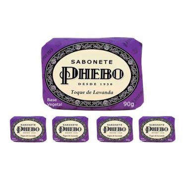 Imagem de Kit 5 Sabonetes em Barra Toque de Lavanda Glicerina Vegetal Vegano Phe