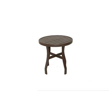 Imagem de Sarah Móveis - Mesinha lateral casual para espreguiçadeiras de piscina, pintada, ergonômica, para jantar ao ar livre