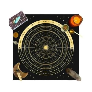 Imagem de Toalha De Mesa Para Tarô, Astrologia E Zodíaco, Tapete De Altar Para A