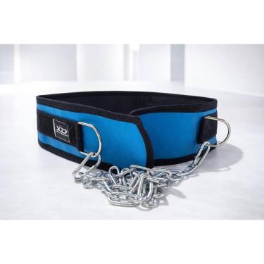 Imagem de Cinturão Musculação Azul Cinto Levantamento Peso Academia Anilhas C/ Corrente-Unissex