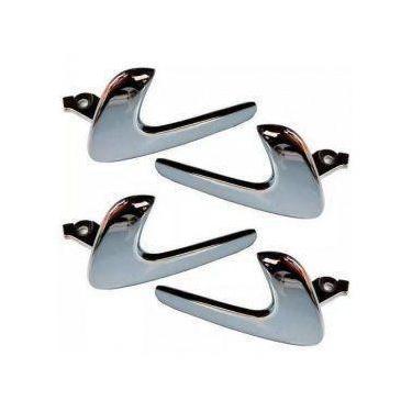 Imagem de Jg 4 Puxador Interno Porta Gol G2 G3 4 Portas Cromado Metal - Flex Fer
