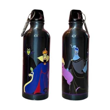 Imagem de Garrafa Vilãs Disney Zona Criativa Alumínio com Mosquetão Rosca 500ml 