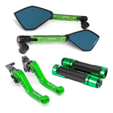 Imagem de Kit Retrovisor Manopla Manete Riva Yes Intruder 125 05 A 07 - Stark Ra