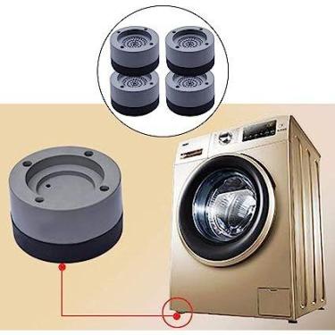 Imagem de Kit 04 Suportes Pé Para Maquina de Lavar Lava Louças Geladeira Fogão S
