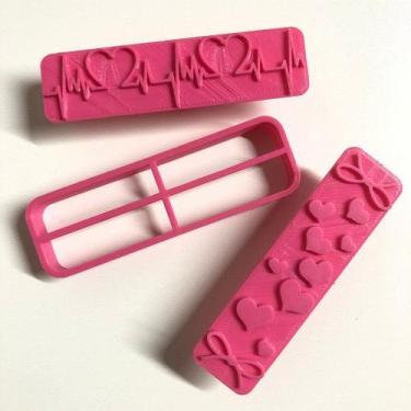 Imagem de Cortador e Marcador Dupla Stick Amor - D251224 - Ideal para Massas e P