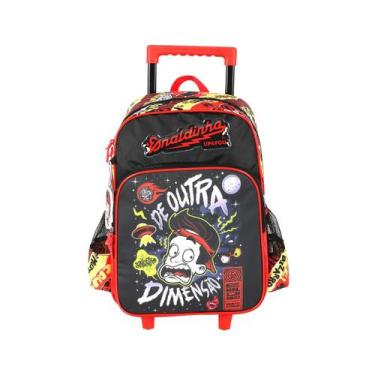 Imagem de Mochila Enaldinho Rodas Juvenil Meninos Escolar YouTuber, Preto