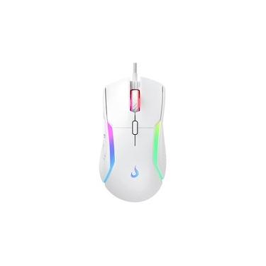 Imagem de Mouse Gamer Rise Mode Laser White RGB, 16000 DPI, 9 Botões, Branco - RM-MG-L-W