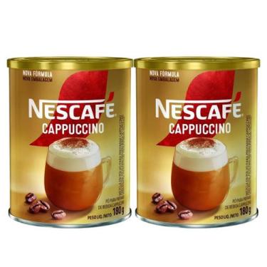 Imagem de 2x Cafe Soluvel Nescafe Cappuccino Tradicional 180g - - Nescafé, Tradi