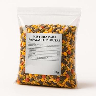Imagem de Ração Papagaio Super Premium 5kg Mistura Sementes e Frutas - Top Ofert