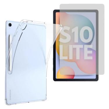 Imagem de Capinha Transparente Capa Para Tablet Samsung S10 Lite Kit Película Vi