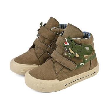 Imagem de Tênis Esportivo Infantil Dinossauro Rex Camurça Cano Alto Leve Antiderrapante Mz Shoes-...