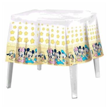 Imagem de Toalha De Mesa Plástico Baby Mickey e Amigos - Medida 1,80M X 1,20M - 
