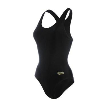 Imagem de Maiô Speedo Racerback - 020438 - Preto/Verde, Preto, G2
