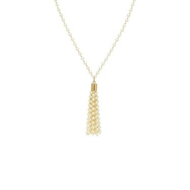 Imagem de Colar De Perolas com Tassel Banhado a Ouro - Grupo Aritana